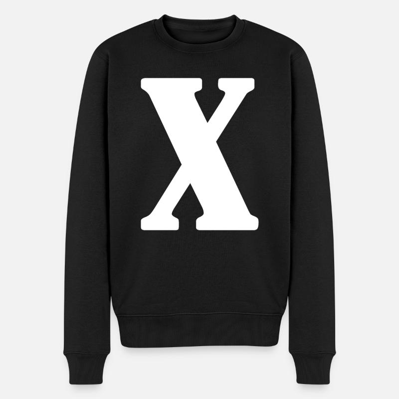 X - Männer Premium Bio Pullover - Schwarz