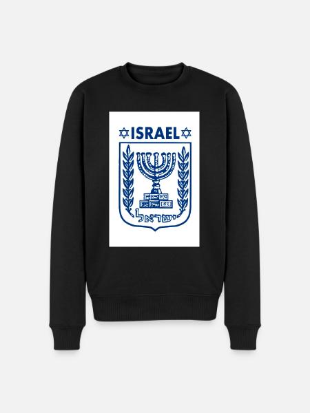 Israel logo - Pull Premium bio Homme - noir