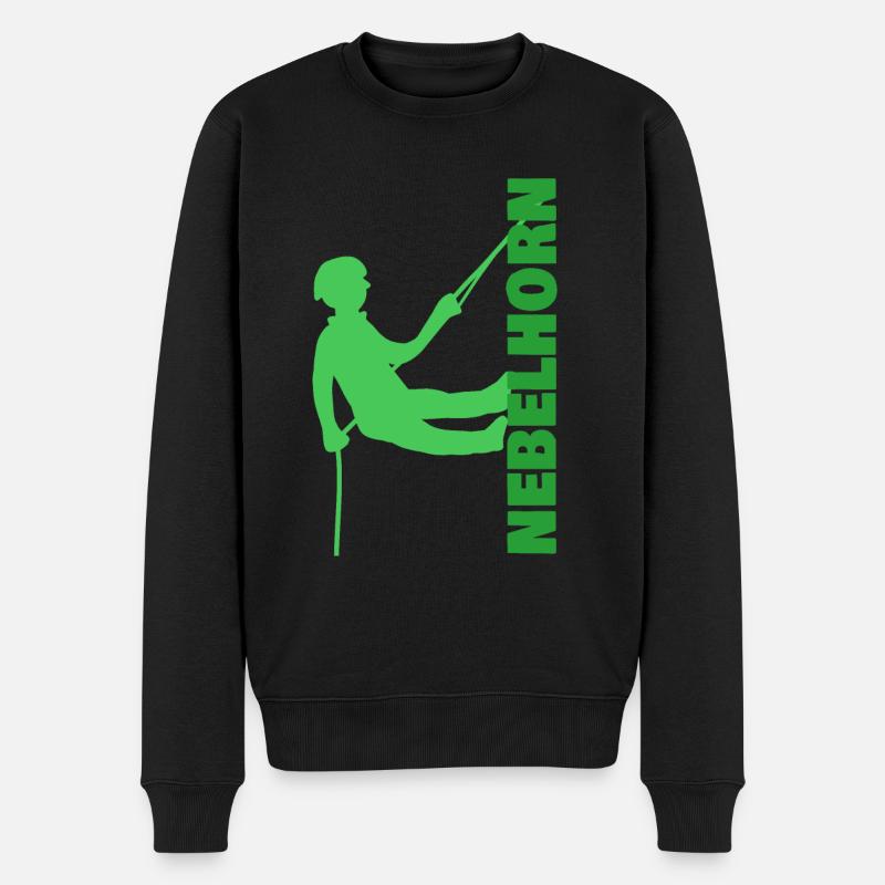 nebelhorn - Männer Premium Bio Pullover - Schwarz