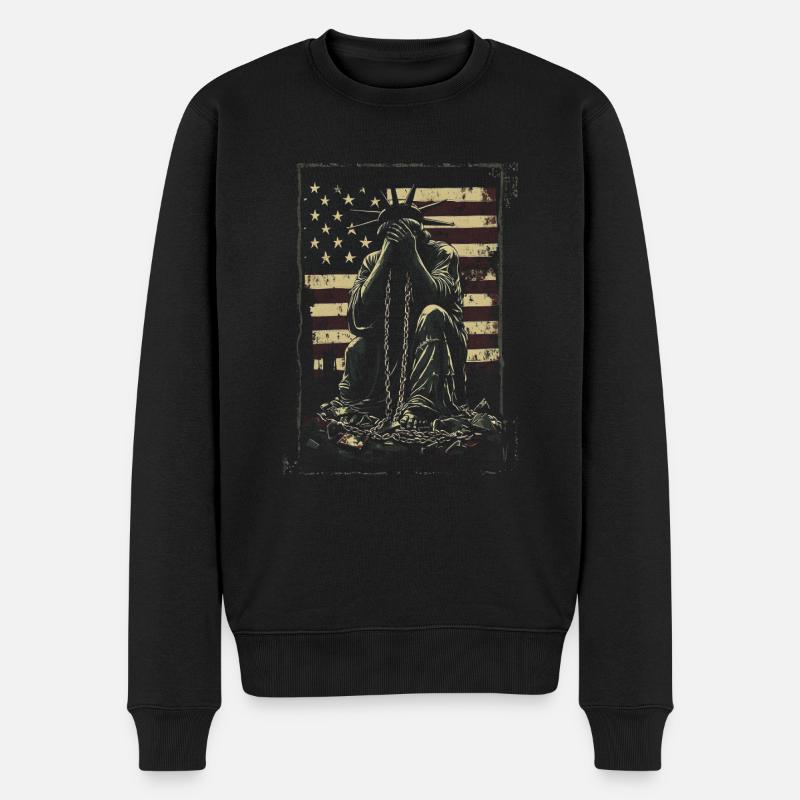 Provocative Usa Custom Design - Men's Premium Organic Jumper - black
