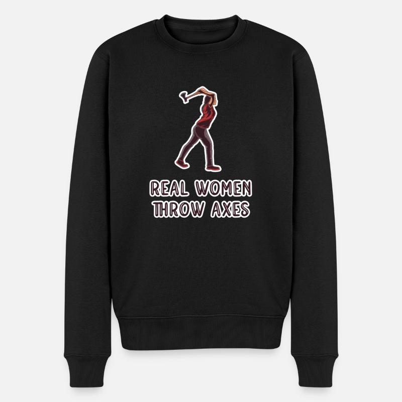 Axe throw axe throwing - Men's Premium Organic Jumper - black