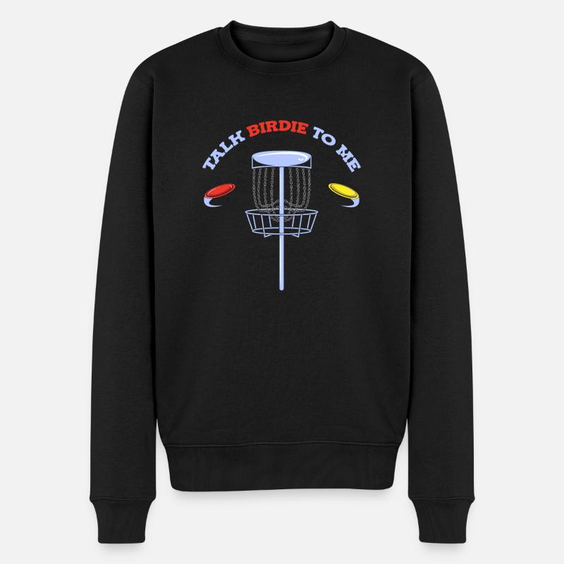 Disc Golf Frisbee - Männer Premium Bio Pullover - Schwarz