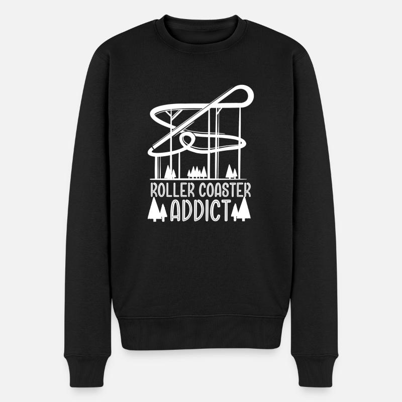 Achterbahn Freizeitpark Vergnügungspark - Männer Premium Bio Pullover - Schwarz