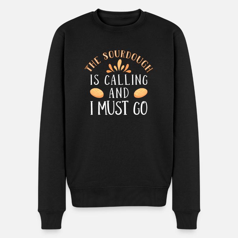 Brot backen Brotbäcker Backen Sauerteig - Männer Premium Bio Pullover - Schwarz