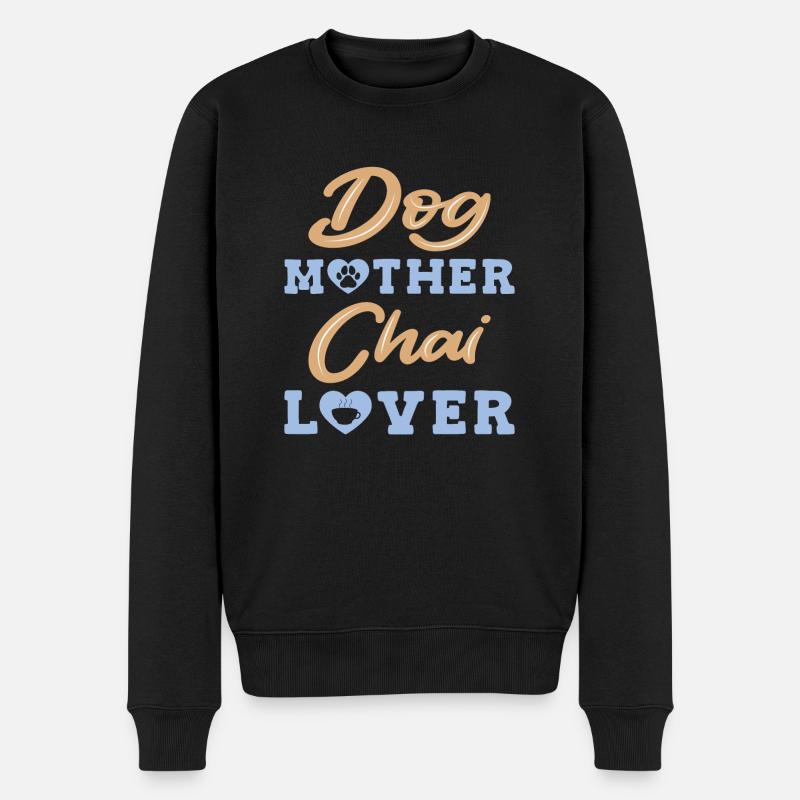 Chai Latte Tee trinken Teetrinker - Männer Premium Bio Pullover - Schwarz