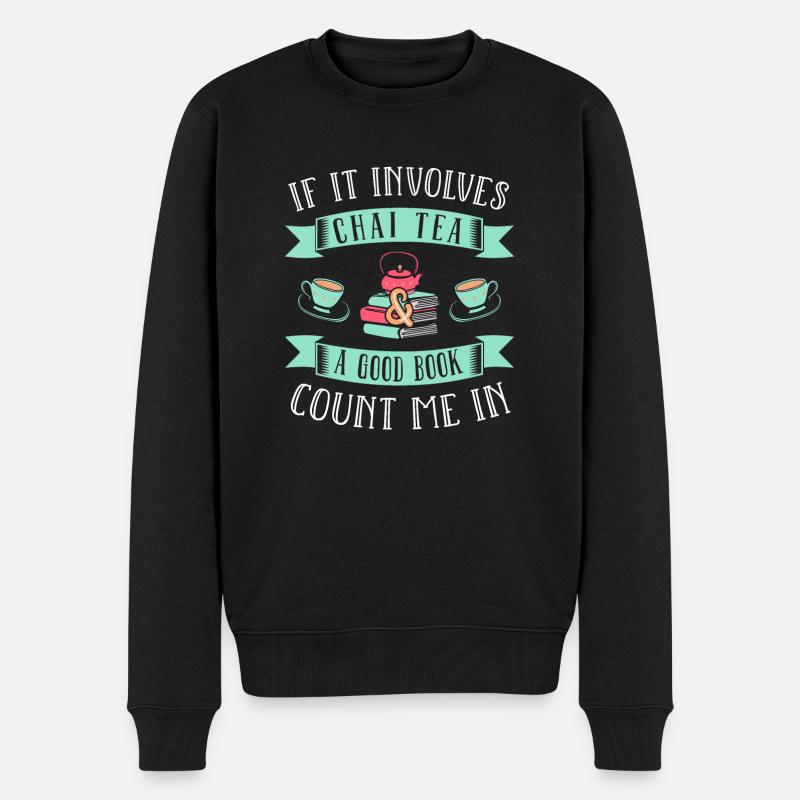 Chai Latte Tee trinken Teetrinker - Männer Premium Bio Pullover - Schwarz