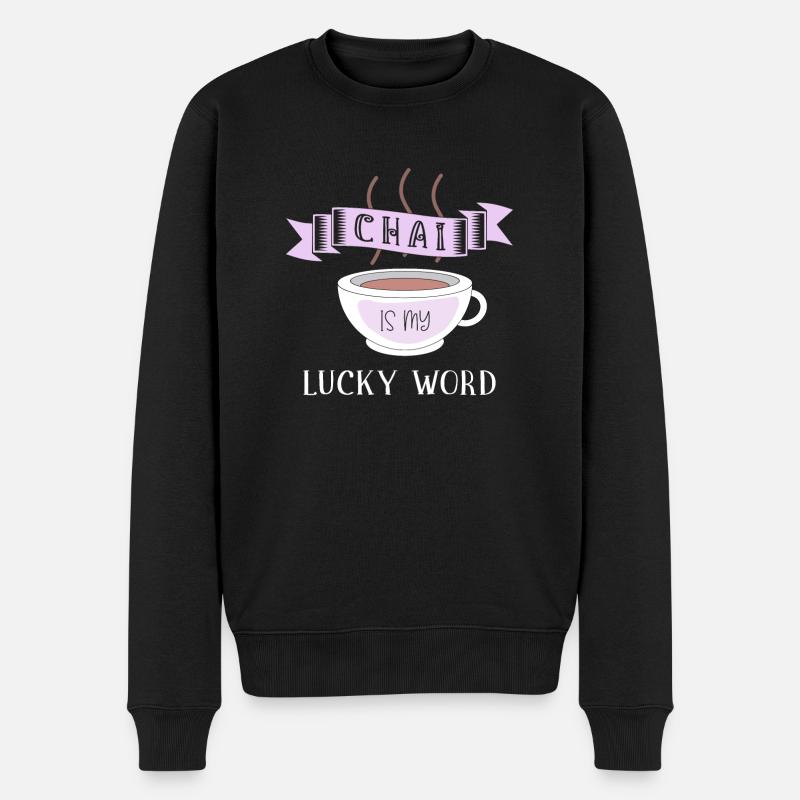 Chai Latte Tee trinken Teetrinker - Männer Premium Bio Pullover - Schwarz
