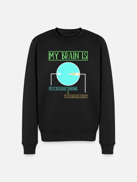 Treasure Hunter Treasure Hunt Metal Detector - Men's Premium Organic Jumper - black