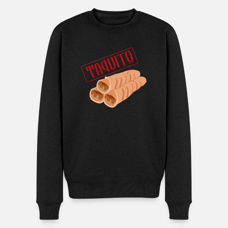 Taquito Mexikanisches Essen Tacos - Männer Premium Bio Pullover - Schwarz