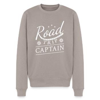 Road Trip - Männer Premium Bio Pullover - Taupe - Vorne - Nico (187cm)