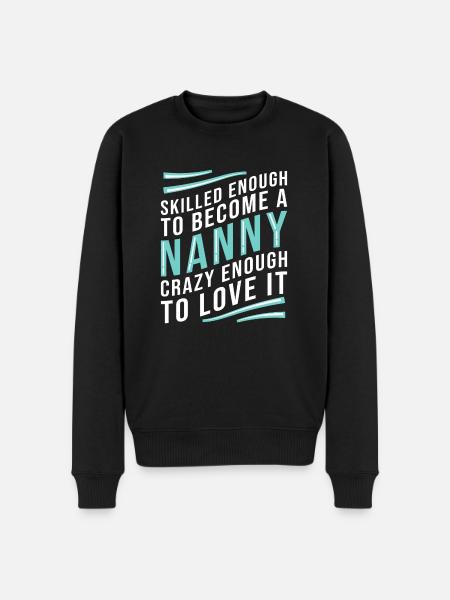 Nanny Babysitter Childminder - Men's Premium Organic Jumper - black
