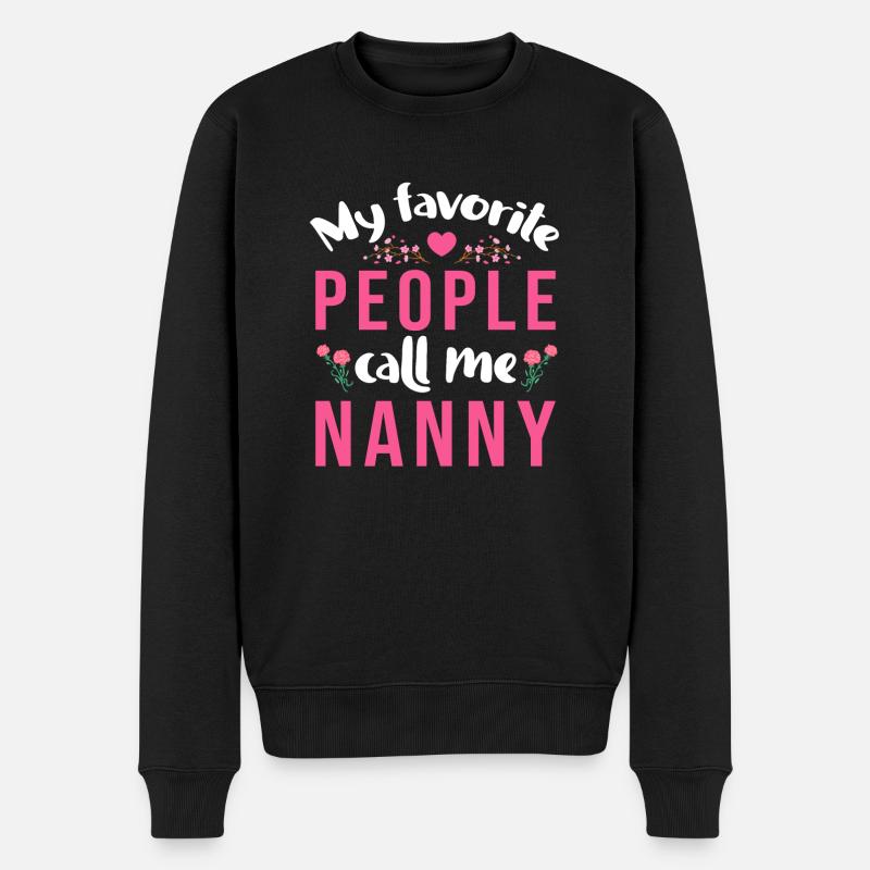 Nounou Baby-sitter Assistante maternelle - Pull Premium bio Homme - noir