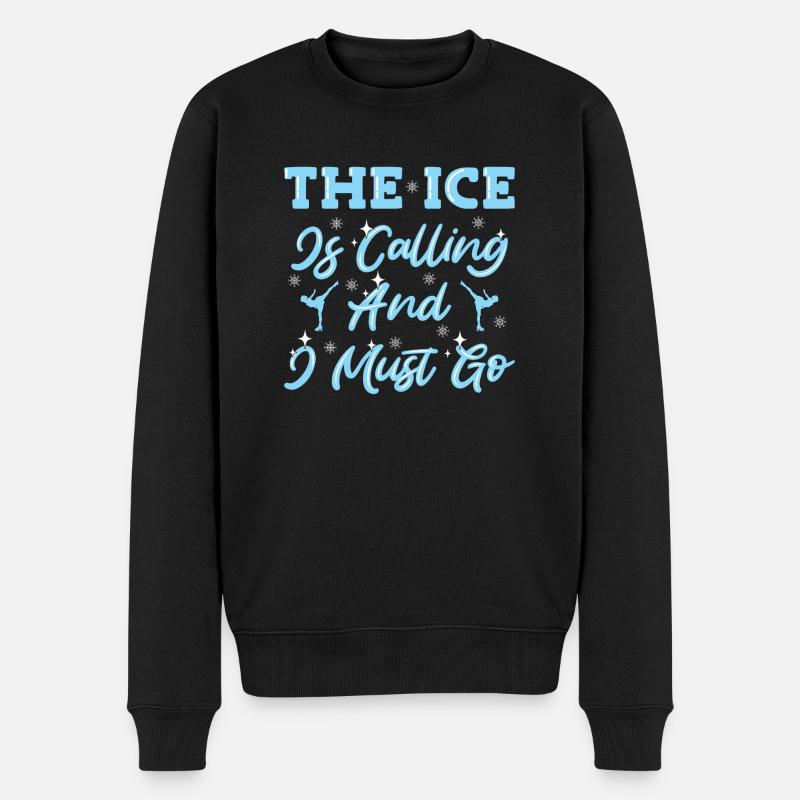 Eiskunstlauf - Männer Premium Bio Pullover - Schwarz