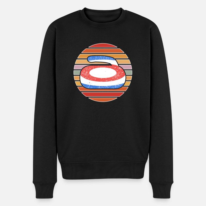 Curling - Männer Premium Bio Pullover - Schwarz