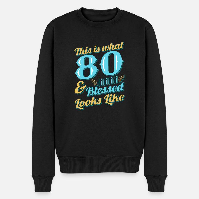 80e anniversaire 80 ans - Pull Premium bio Homme - noir