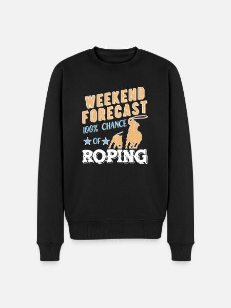 Team Roping - Men's Premium Organic Jumper - black