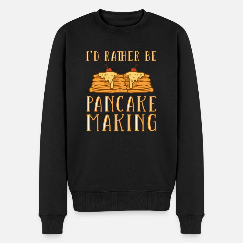 Pfannkuchen - Männer Premium Bio Pullover - Schwarz