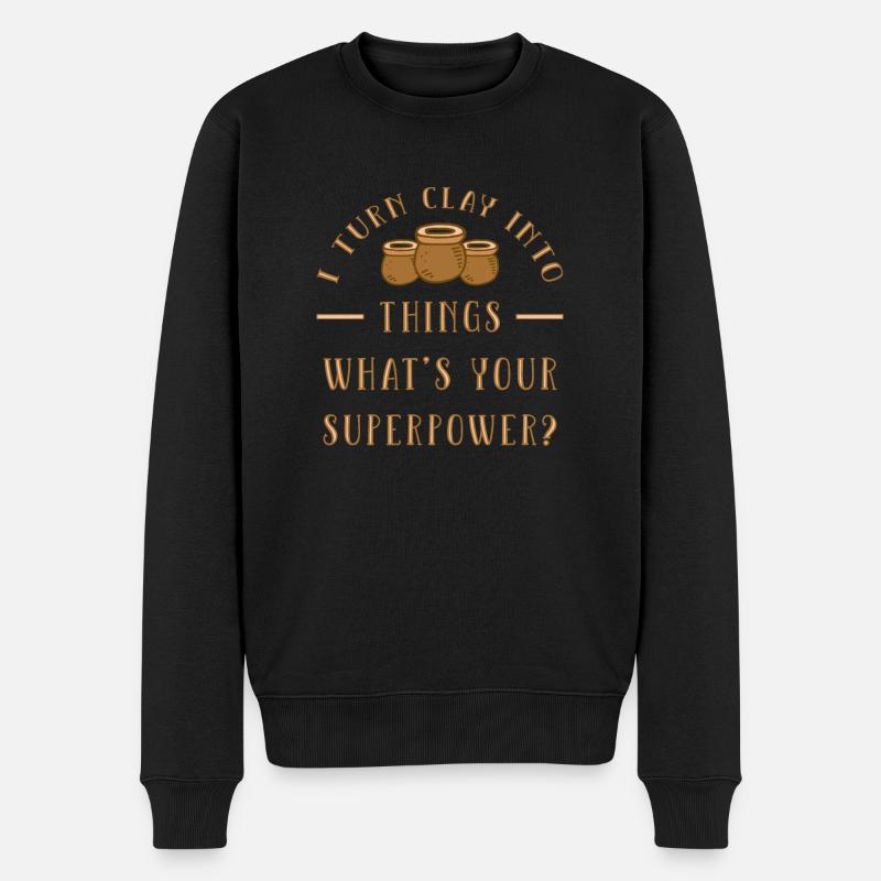 Töpfern Töpfer Keramik - Männer Premium Bio Pullover - Schwarz