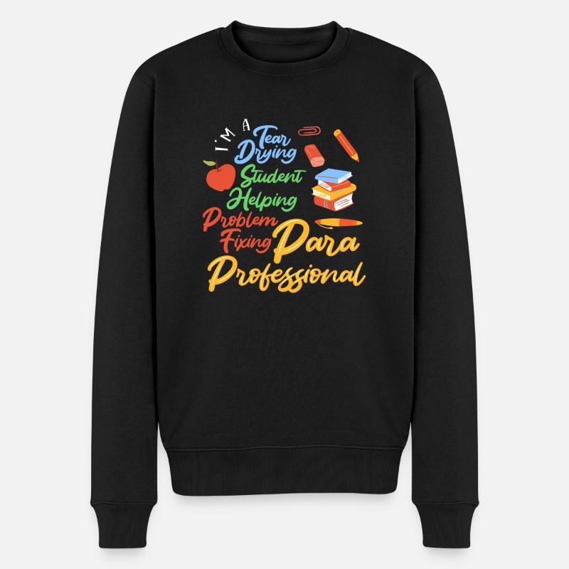 Paraprofessional - Männer Premium Bio Pullover - Schwarz