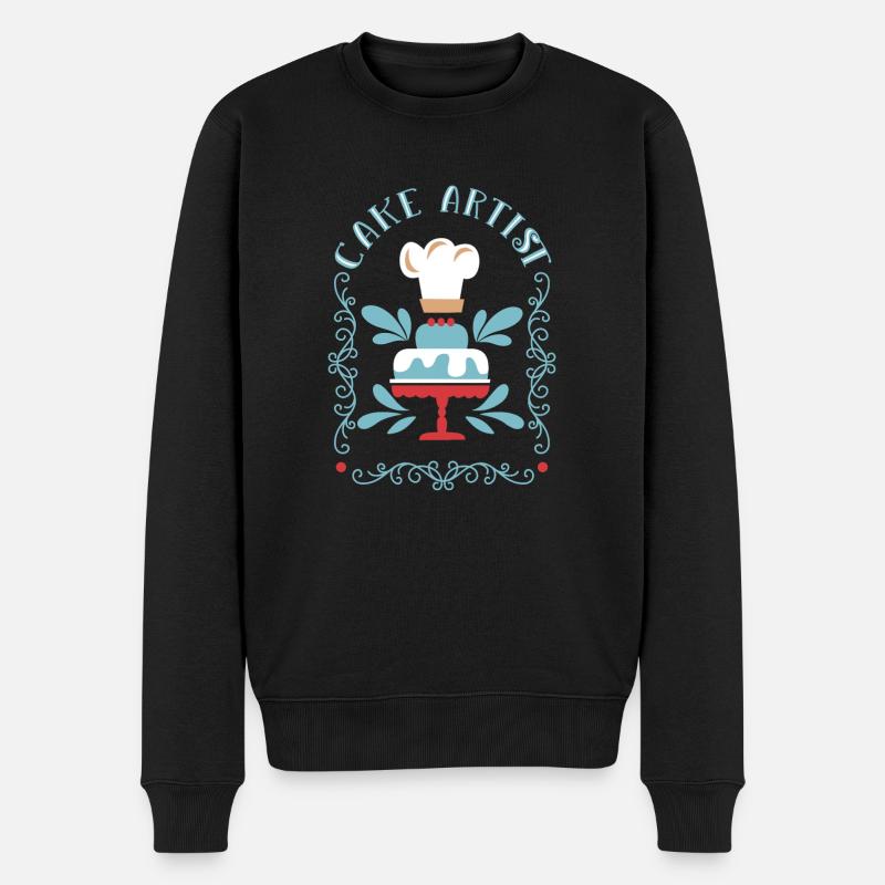 Kuchen backen Bäcker Konditor - Männer Premium Bio Pullover - Schwarz