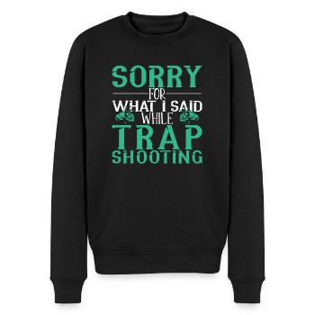 Clay pigeon shooting - Men's Premium Organic Jumper - black - Front - Nico (187cm)