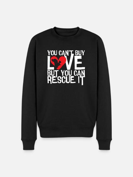 Animal welfare dog adopted - Men's Premium Organic Jumper - black