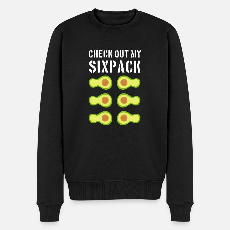 Avocado - Männer Premium Bio Pullover - Schwarz