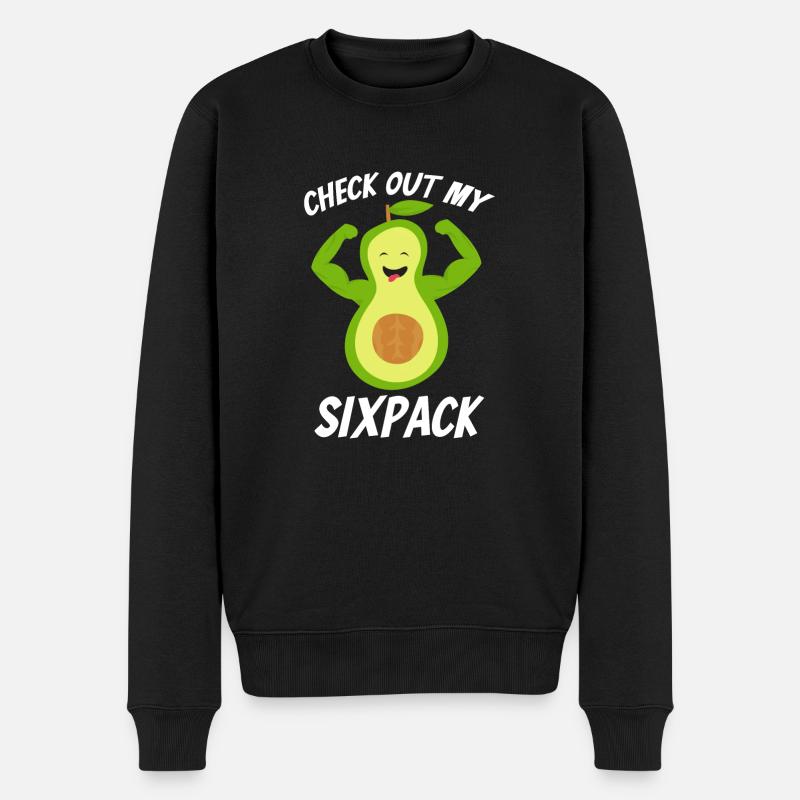 Avocado - Männer Premium Bio Pullover - Schwarz
