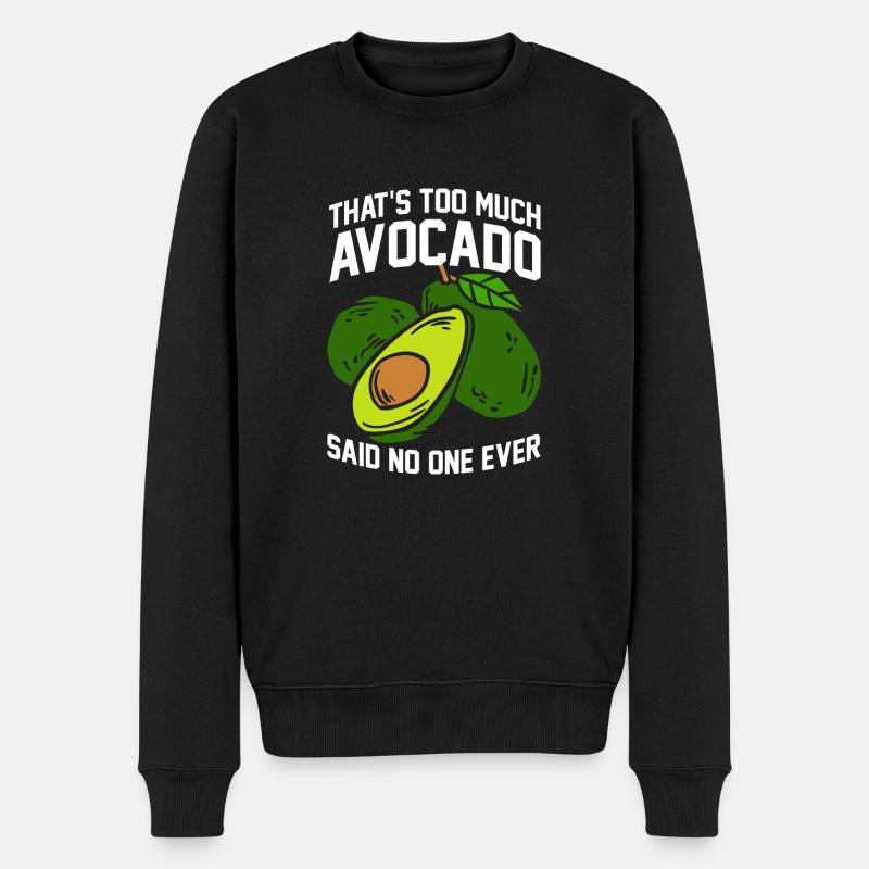 Avocado - Männer Premium Bio Pullover - Schwarz