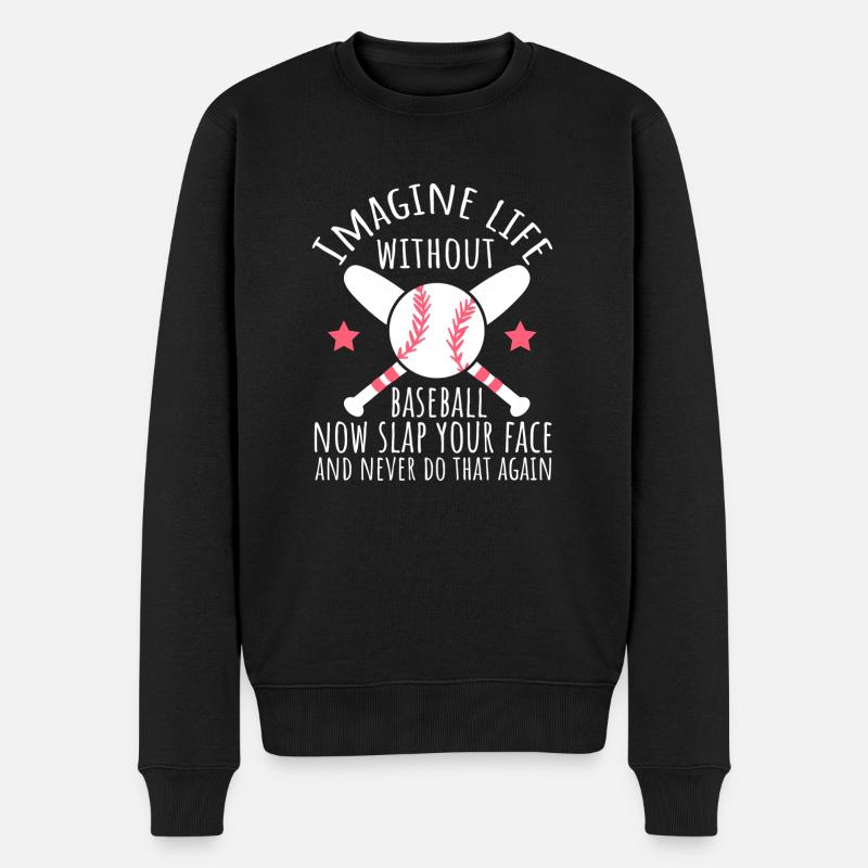 Joueur de baseball Baseball - Pull Premium bio Homme - noir