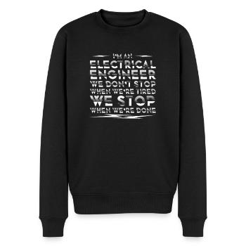 Elektriker - Männer Premium Bio Pullover - Schwarz - Vorne - Nico (187cm)