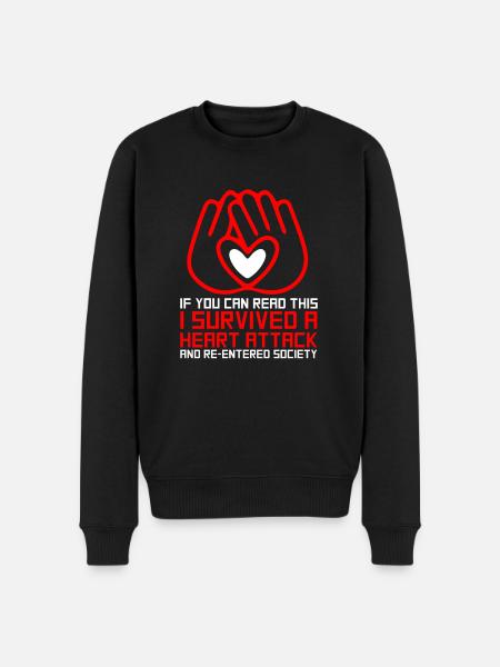 Heart attack survivor - Men's Premium Organic Jumper - black