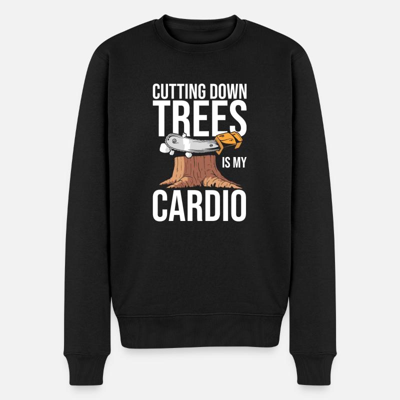Logger Lumberjack Chainsaw - Men's Premium Organic Jumper - black