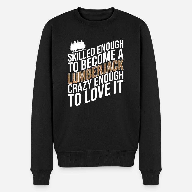 Logger Lumberjack Chainsaw - Men's Premium Organic Jumper - black