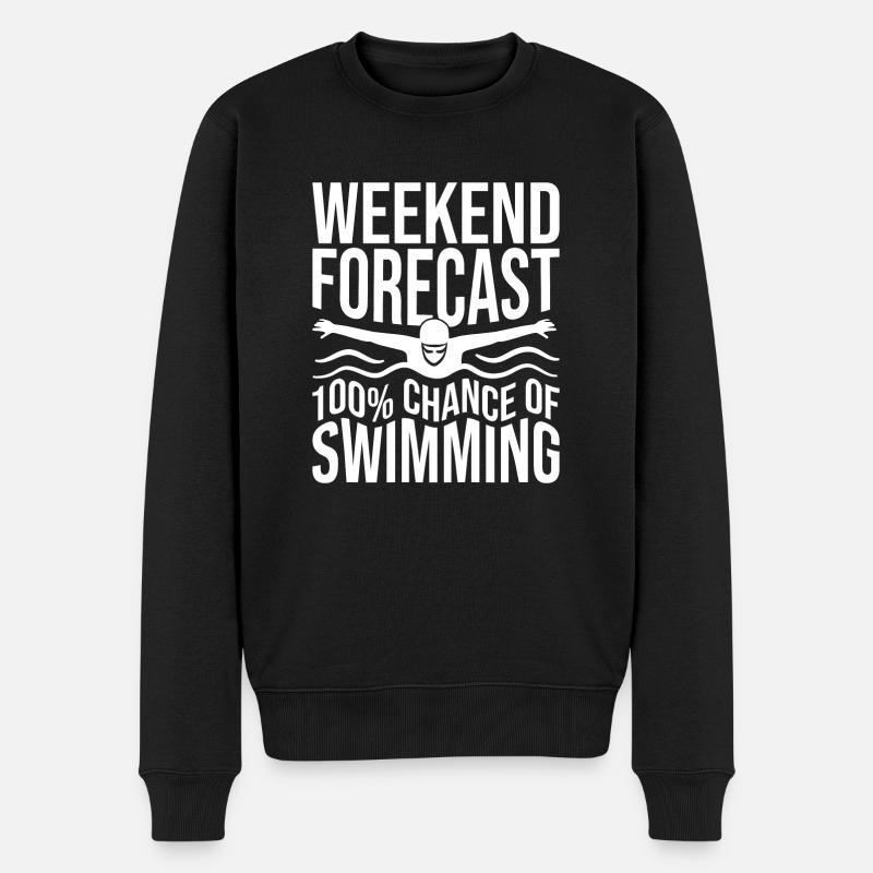 Schwimmen Schwimmer - Männer Premium Bio Pullover - Schwarz