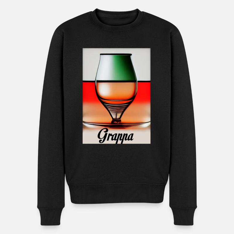 Grappa für Kenner - Männer Premium Bio Pullover - Schwarz