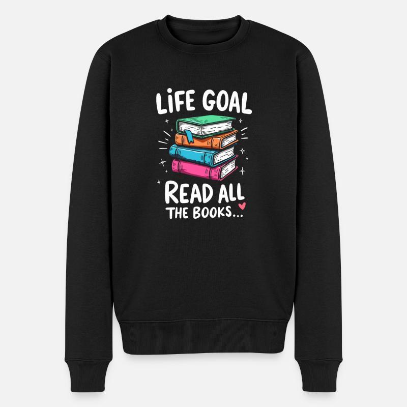 Lire tous les livres - Pull Premium bio Homme - noir
