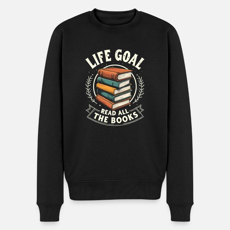 Lire tous les livres - Pull Premium bio Homme - noir