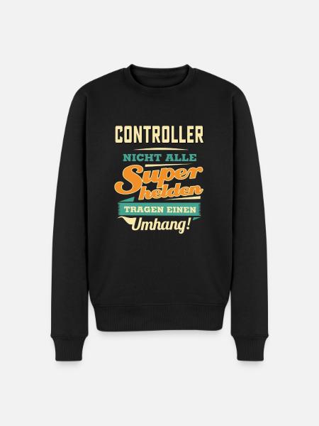 Superhelden Umhang - Controller - RAHMENLOS Beruf - Männer Premium Bio Pullover - Schwarz