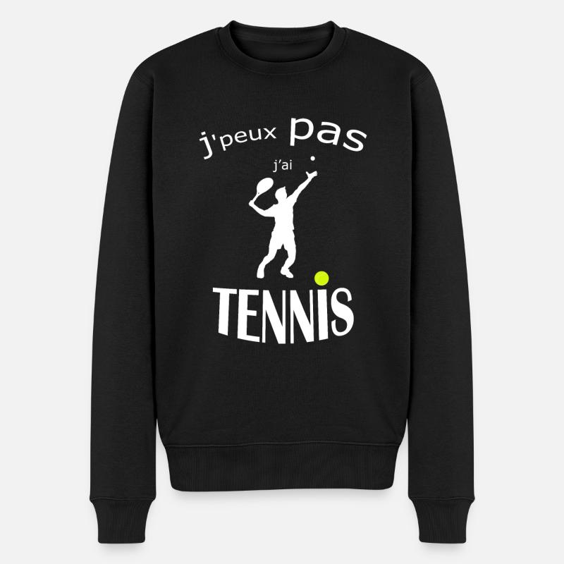 OBV - J’peux pas j’ai TENNIS #3 Edition limitée - Pull Premium bio Homme - noir