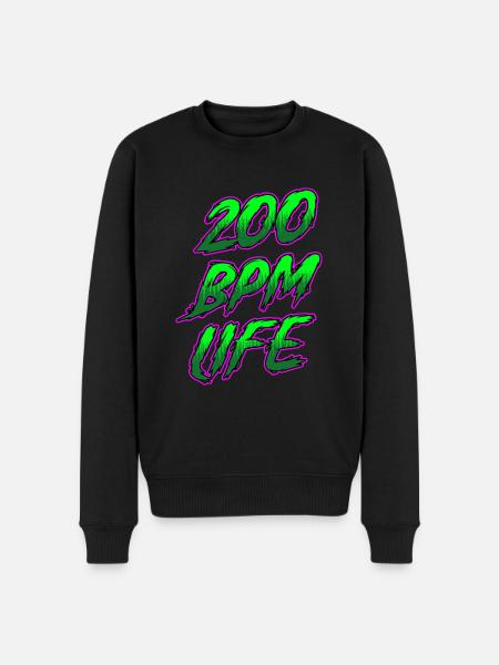 200 BPM LIFE Festival Design For Raver - Men's Premium Organic Jumper - black