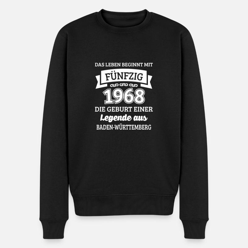 Geburtstag 50 Jahre Legende aus Baden Württemberg - Männer Premium Bio Pullover - Schwarz