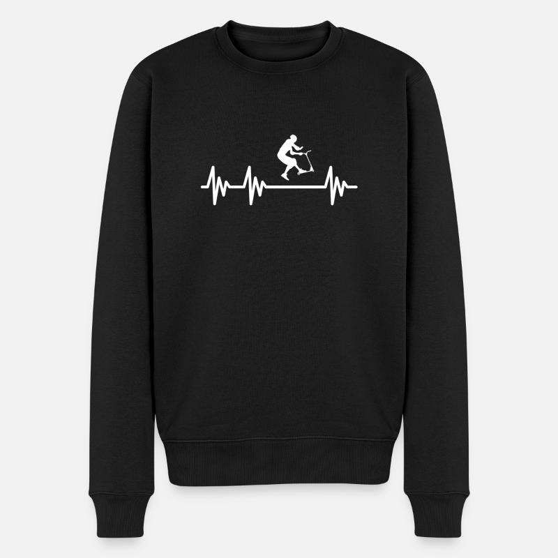 Scooter pouls - Pull Premium bio Homme - noir