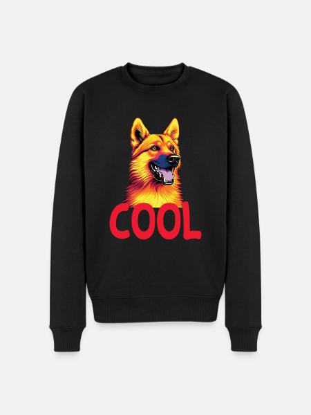 Ein cooler Hund - Männer Premium Bio Pullover - Schwarz