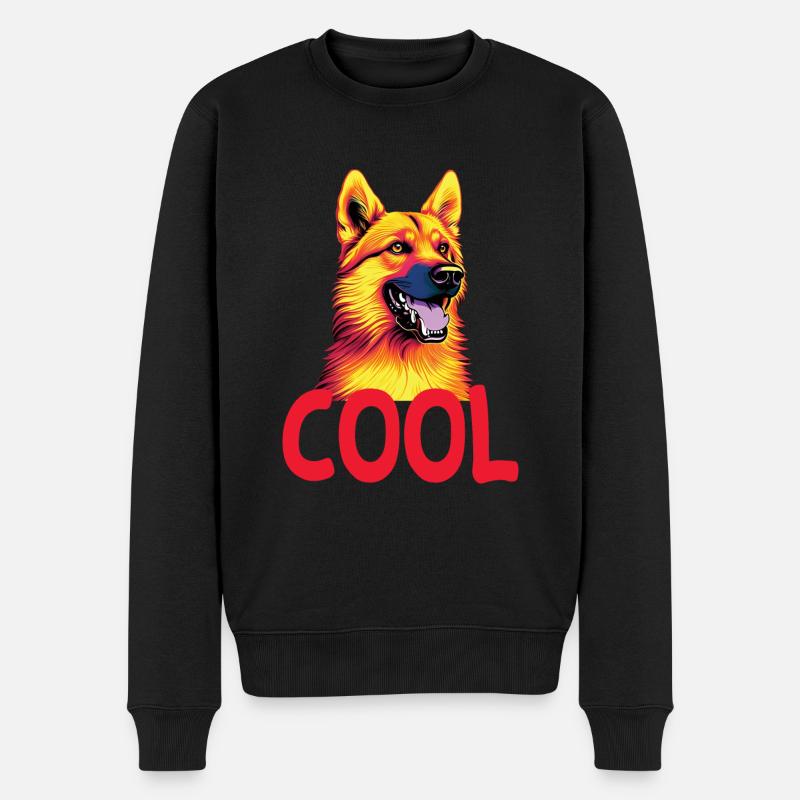 Ein cooler Hund - Männer Premium Bio Pullover - Schwarz
