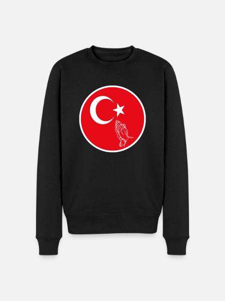 Earthquake Turkey Flag - Men's Premium Organic Jumper - black