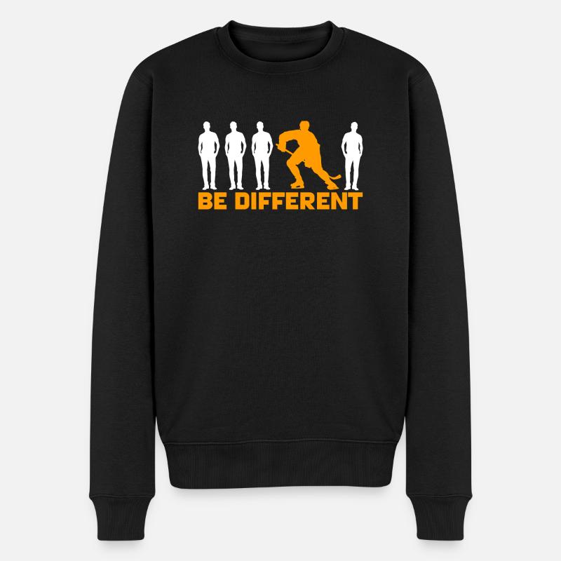 Hockey - Be different - Männer Premium Bio Pullover - Schwarz