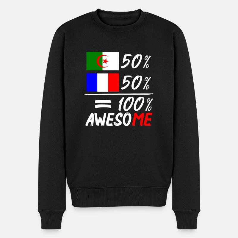 Moitié Français / moitié Algérien - Pull Premium bio Homme - noir
