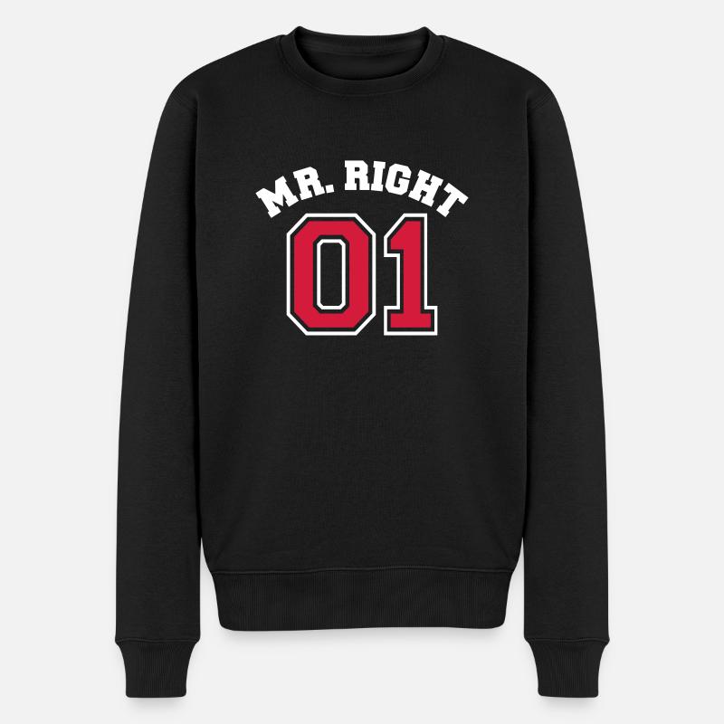 Mr. Right 01 - Pull Premium bio Homme - noir