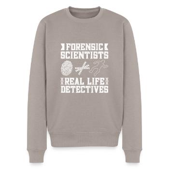Forensic Analyst Real Life Detectives Squad Crime - Männer Premium Bio Pullover - Taupe - Vorne - Nico (187cm)